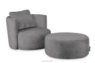 Sessel & Sitzhocker mit Chenille-Stoff in grau