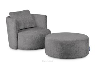 RAGGI, https://konsimo.de/kollektion/raggi/ Sessel und Sitzhocker mit Chenille-Stoff grau grau - Foto