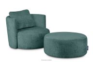 Sessel & Sitzhocker aus Chenille-Stoff in marineblau