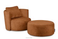 Sessel & Sitzhocker aus Chenille-Stoff in rot