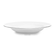 Eleganter Suppenteller mit Platinlinie