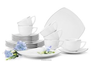 CARLINA, https://konsimo.de/kollektion/carlina/ Elegantes quadratisches Kaffeeservice 6 Personen (18 tlg) platinlinie Platinlinie - Foto