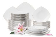 Elegantes quadratisches Tafelservice für 12 Personen mit Goldlinie (36-tlg.)