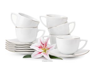 CARLINA, https://konsimo.de/kollektion/carlina/ Elegante Kaffeetasse mit Untertasse 6 Personen (12 tlg.) Goldlinie Goldlinie - Foto