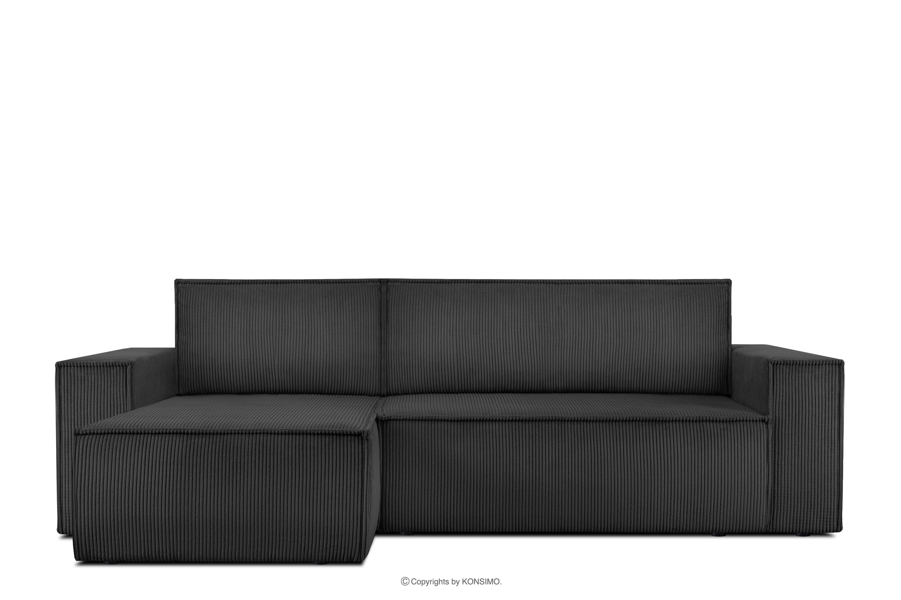 Universal-Ecksofa mit Schlaffunktion dunkelgrau rechts/links