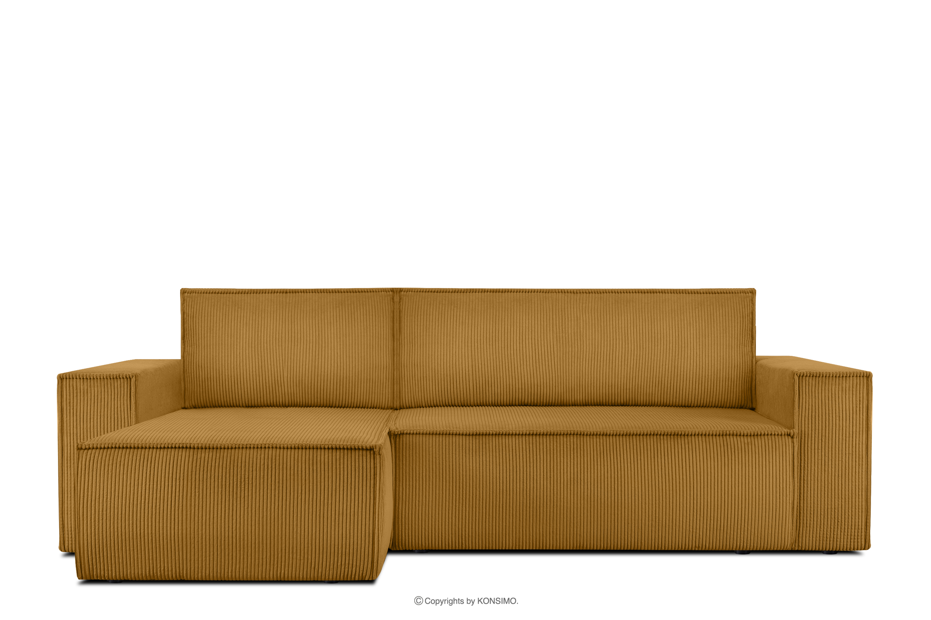 Universal-Ecksofa mit Schlaffunktion gelb rechts/links