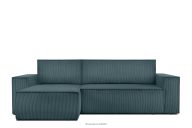 Universal-Ecksofa beidseitig ausklappbar mit Schlaffunktion in blau