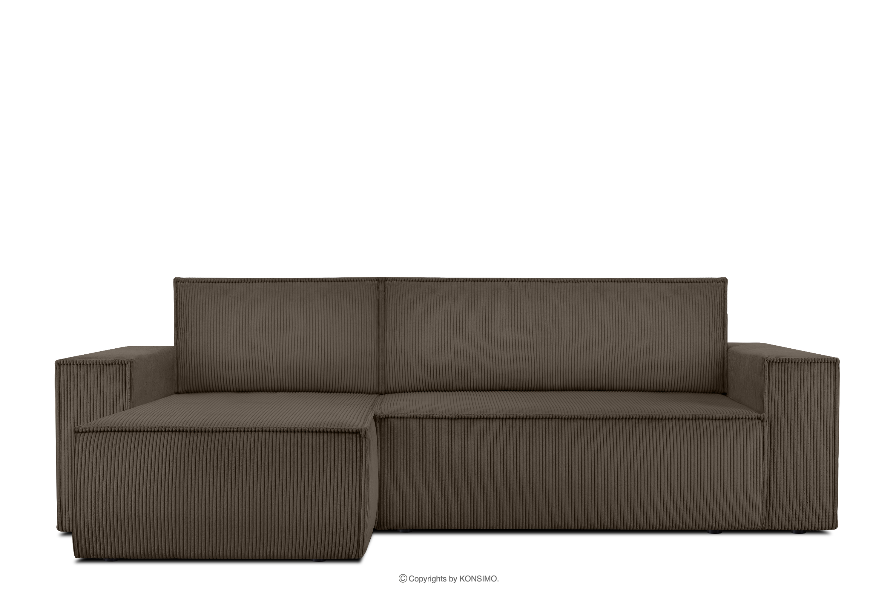 Universal-Ecksofa mit Schlaffunktion braun rechts/links