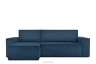 Universal-Ecksofa beidseitig ausklappbar mit Schlaffunktion in marineblau
