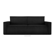 Dreisitzer-Kordstoffsofa ausklappbar mit Schlaffunktion in schwarz