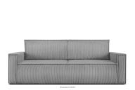 Sofa 3 mit Schlaffunktion Kordstoff hellgrau