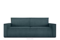 Dreisitzer-Kordstoffsofa ausklappbar mit Schlaffunktion in blau