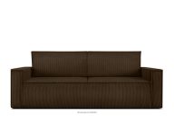 Dreisitzer-Kordstoffsofa ausklappbar mit Schlaffunktion in dunkelbraun