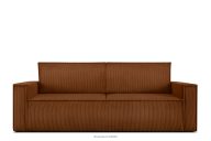Zweisitzer-Sofa mit Schlaffunktion aus Kordstoff in erzbraun