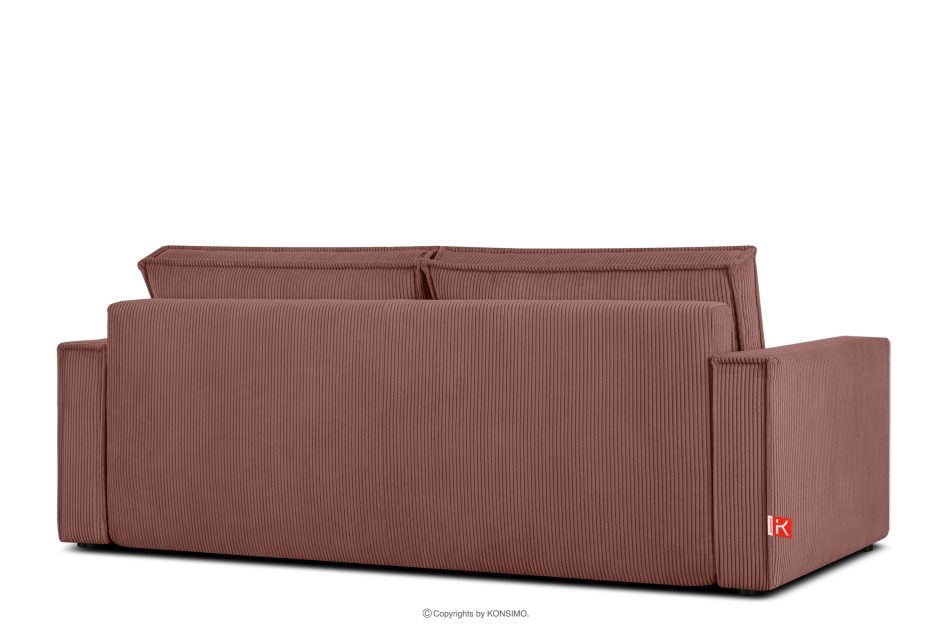 NAPI Sofa 3 mit Schlaffunktion Kordstoff rosa rosa - Foto 4