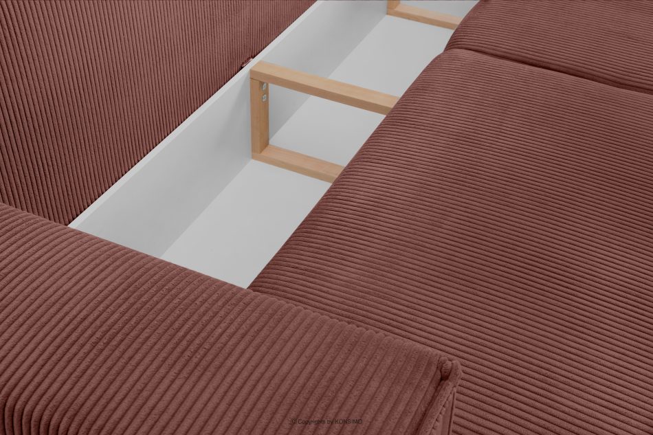 NAPI Sofa 3 mit Schlaffunktion Kordstoff rosa rosa - Foto 10