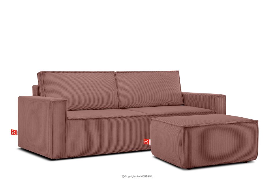 NAPI Sofa 3 mit Schlaffunktion Kordstoff rosa rosa - Foto 16