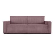 Dreisitzer-Kordstoffsofa ausklappbar mit Schlaffunktion in hellviolett