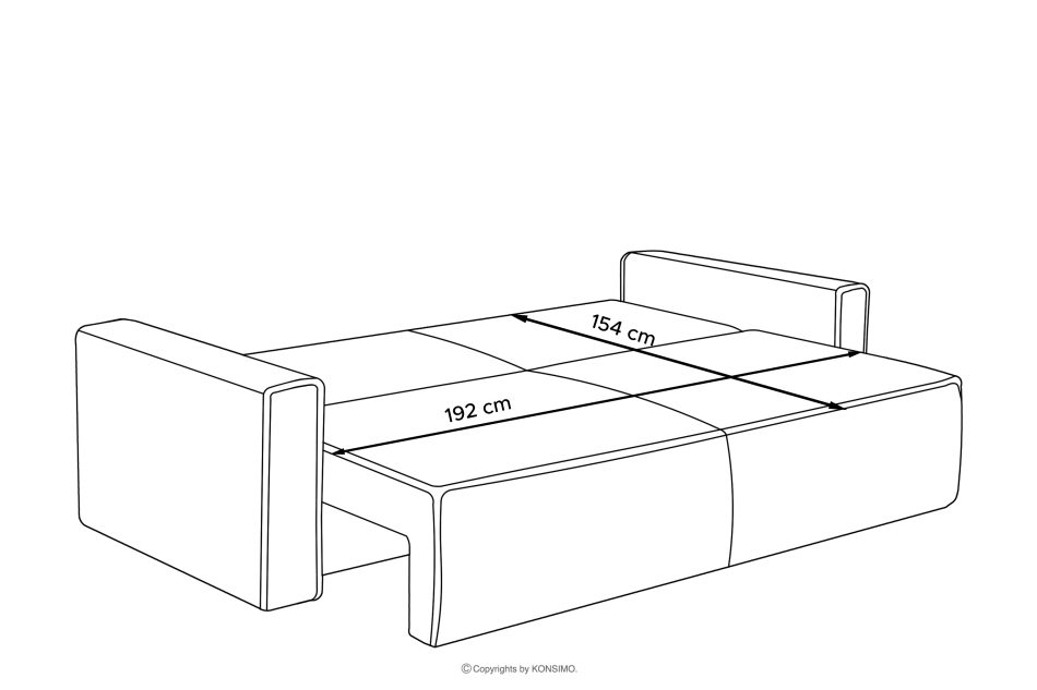 NAPI Sofa 3 mit Schlaffunktion Kordstoff rosa rosa - Foto 22