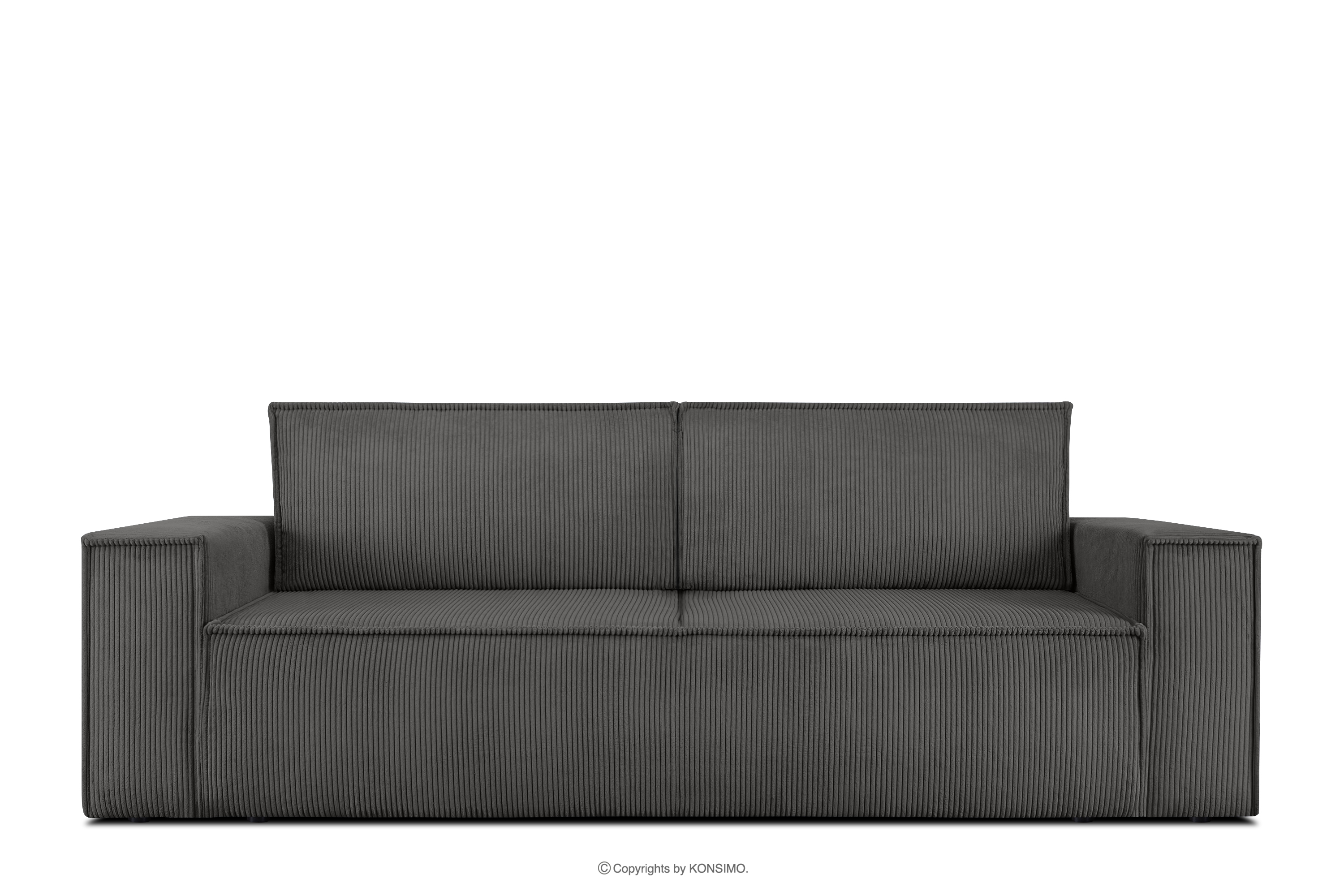 3-Sitzer Schlafsofa mit Bettzeugcontainer grau