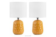 Honigfarbenes Tischlampen-Set im Boho-Stil (2-tlg.)