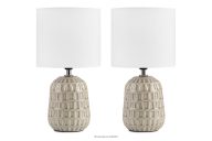 Boho Tischlampe creme 2tlg.