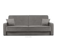 Wohnzimmer-Klappsofa aus aschgrauem Gewebestoff