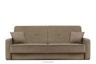 Wohnzimmer-Klappsofa aus braunem Gewebestoff