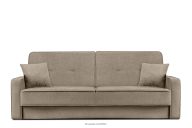 Wohnzimmer-Klappsofa aus hellbraunem Gewebestoff