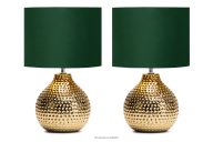 Eine elegante Nachttischlampe mit goldenem Sockel 2tlg.