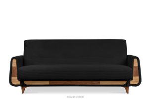 GUSTAVO II, https://konsimo.de/kollektion/gustavo-ii/ Dreisitzer-Sofa aus schwarzem Kordstoff schwarz - Foto