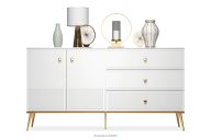 Elegante große Hochglanz-Kommode auf hohen Beinen