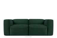 Modulares Zweisitzer-Boho-Sofa aus meeresblauem Gewebestoff