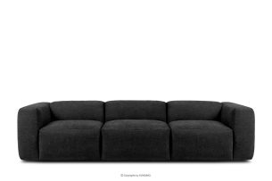 BUFFO, https://konsimo.de/kollektion/buffo/ Modular 3 boho sofa aus geflochtenem stoff graphit graphit - Foto