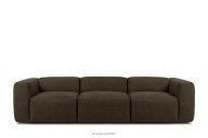 Modulares Dreisitzer-Boho-Sofa aus braunem Gewebestoff