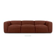 Modulares Dreisitzer-Boho-Sofa aus orangem Gewebestoff