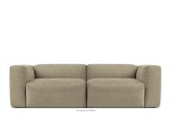 Wohnzimmer-Sofa "Wolke" aus sandfarbenem Gewebestoff
