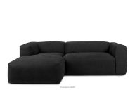 Modulares Lounge-Ecksofa aus graphitfarbenem Gewebestoff, links