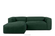 Modulares Lounge-Ecksofa aus meerblauem Gewebestoff, links