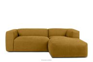 Modulares Lounge-Ecksofa aus honigfarbenem Gewebestoff, rechts