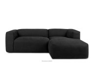 Modulares Lounge-Ecksofa aus graphitfarbenem Gewebestoff, rechts