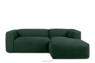 Modulares Lounge-Ecksofa aus meergrauem Gewebestoff, rechts
