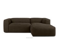 Modulares Lounge-Ecksofa aus braunem Gewebestoff, rechts