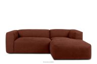 Modulares Lounge-Ecksofa aus orangem Gewebestoff, rechts