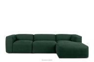 Modulares Ecksofa aus meergrauem Gewebestoff, rechts