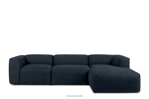 BUFFO, https://konsimo.de/kollektion/buffo/ Modulares Ecksofa mit Gewebestoff dunkelblau rechts dunkelblau - Foto