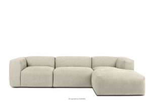 BUFFO, https://konsimo.de/kollektion/buffo/ Modulares Ecksofa mit Gewebestoff ecru rechts ecrufarben - Foto