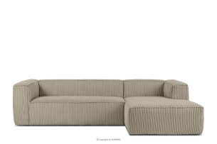 FEROX, https://konsimo.de/kollektion/ferox/ Großes beiges Ecksofa mit Kordstoff rechts beige - Foto