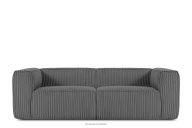 Großes dunkelgraues Sofa aus Kordstoff