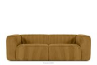 Großes gelbes Sofa aus Kordstoff